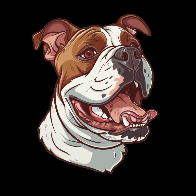 Cadeau de bouledogue américain | Illustration de dessin animé