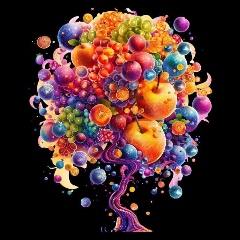 Explosion d’arbre du monde coloré