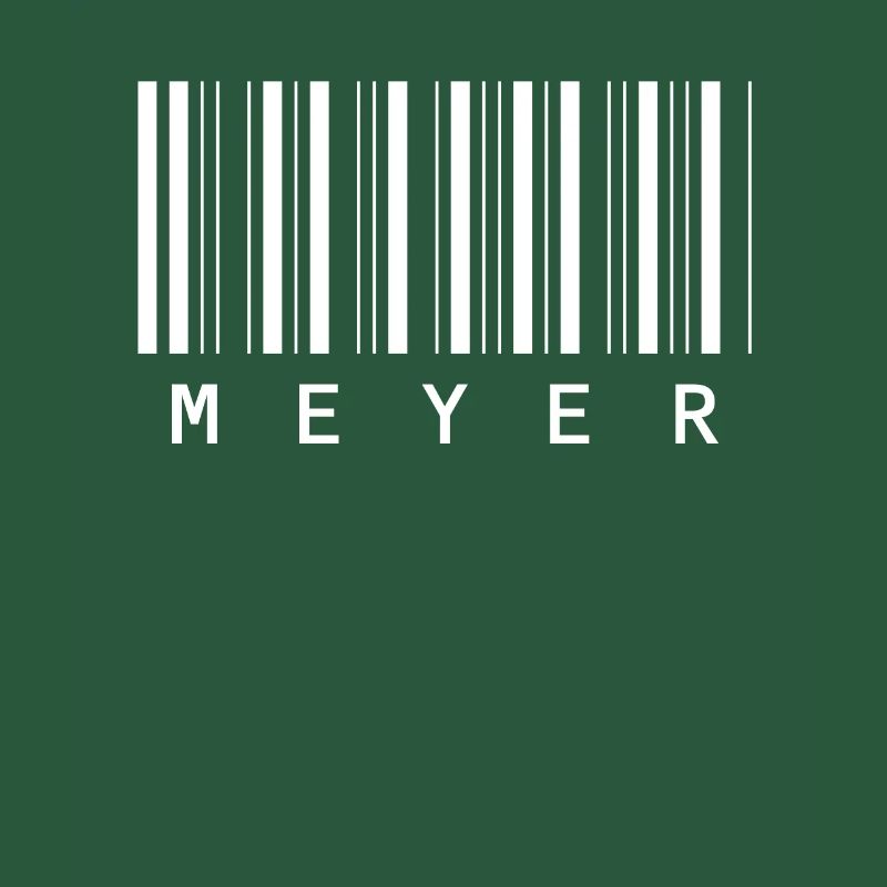 Meyer Barcode Familienname Balkencode Geschenk