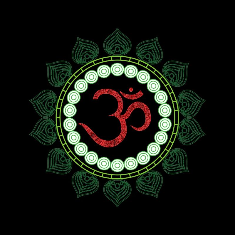 Psychedelic Goamit Om Motif