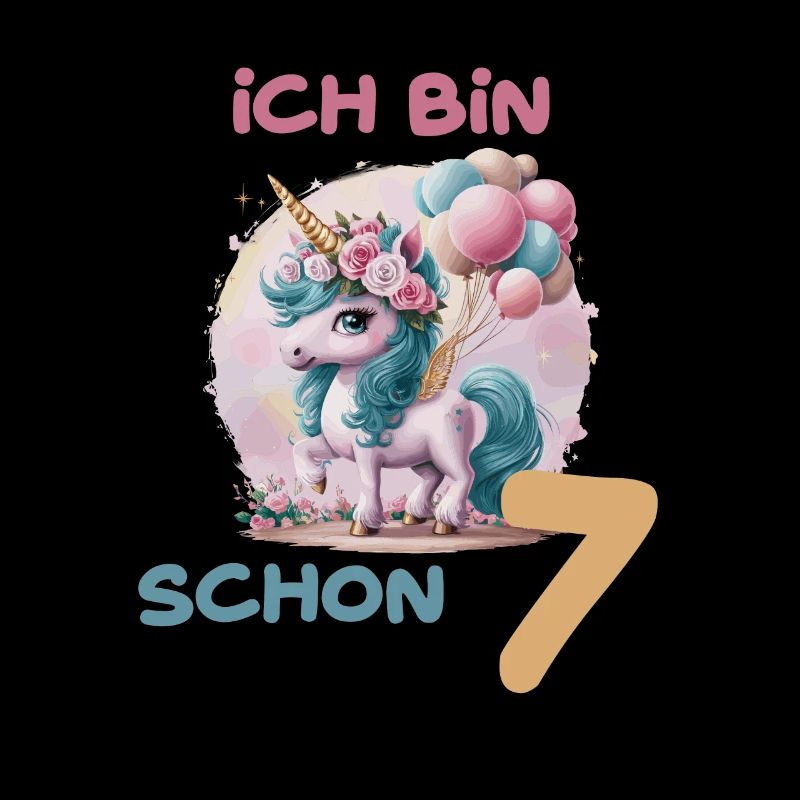 Magisches Einhorn Ballon 7 Geburtstag Vierter
