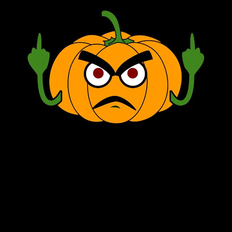 Grumpy Pumpkin Middle Finger Pumpkins