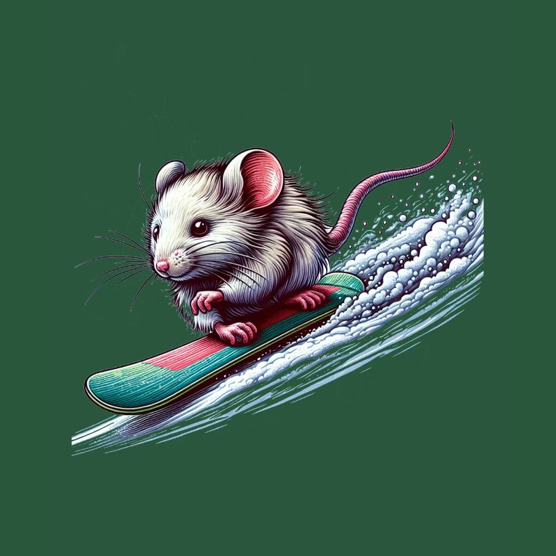 Cute Snowboarder Mouse