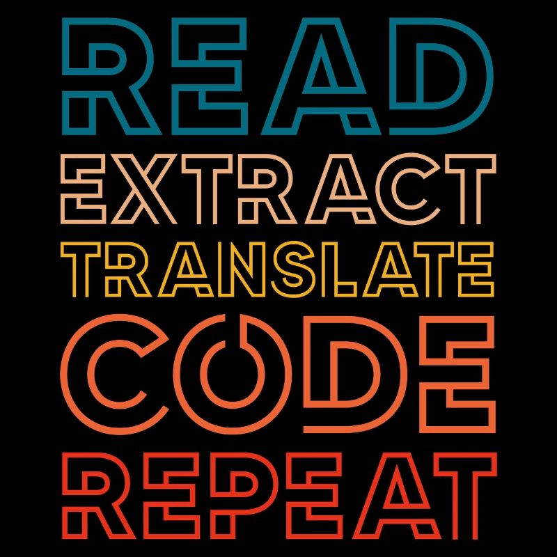 read extract translate code repeat Conception pour un