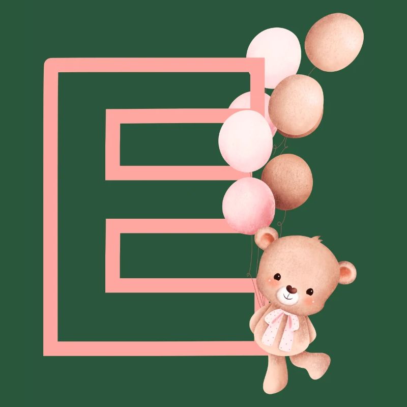 Buchstabe e rosa Bär