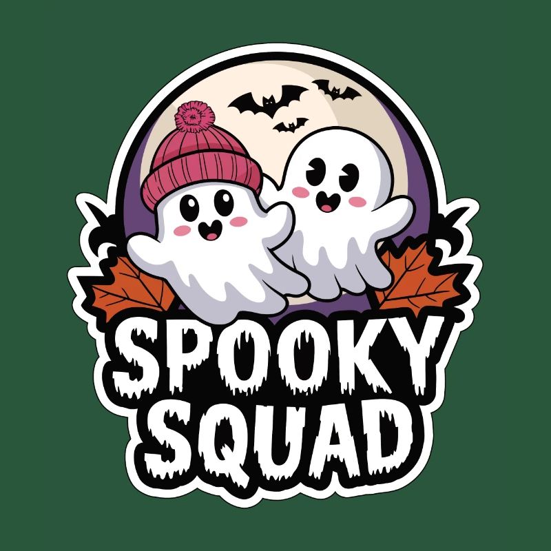Halloween Spooky Squad Ghost with Hat