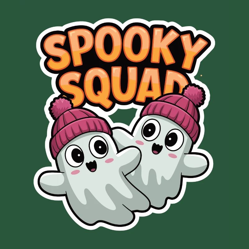 Halloween Spooky Squad Ghost with Hat
