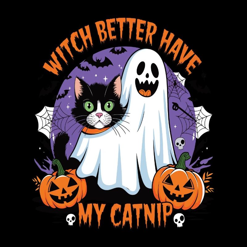 Halloween Cat Forget Candy Give Me A Cat