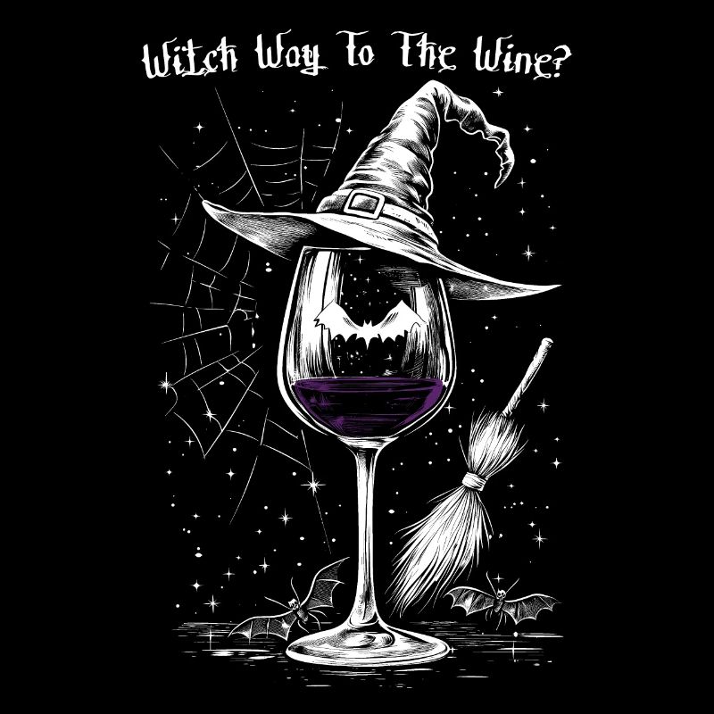 Wein Weinglas Halloween Hexe Weintrinker Geschenk