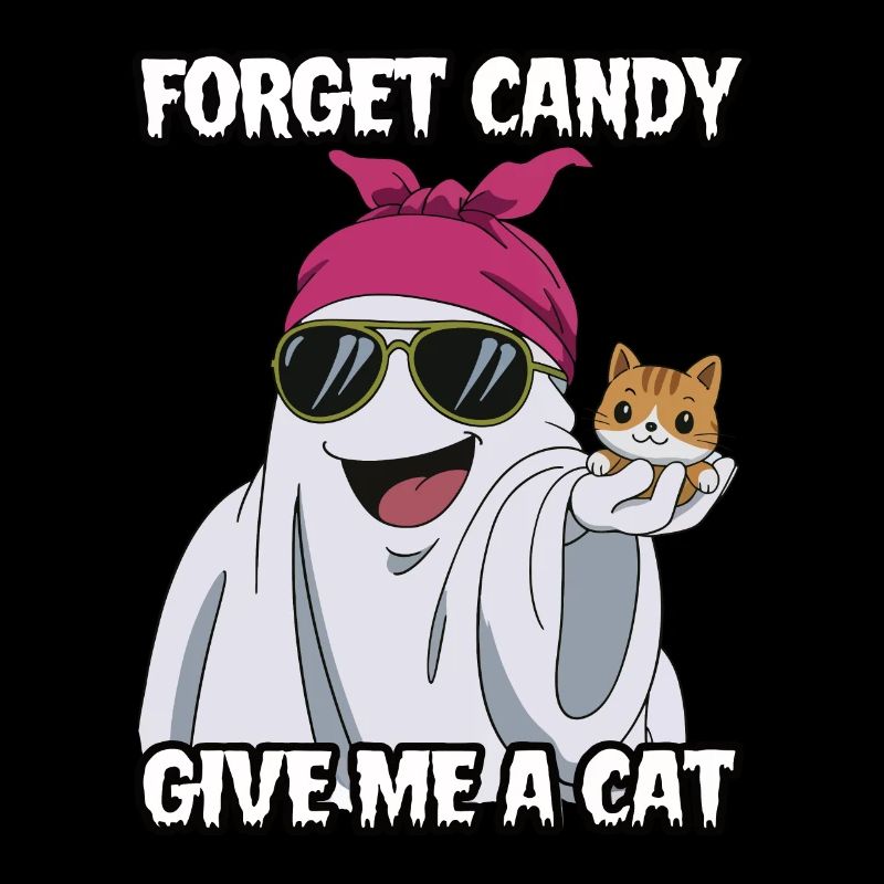 Halloween Cat Forget Candy Give Me A Cat