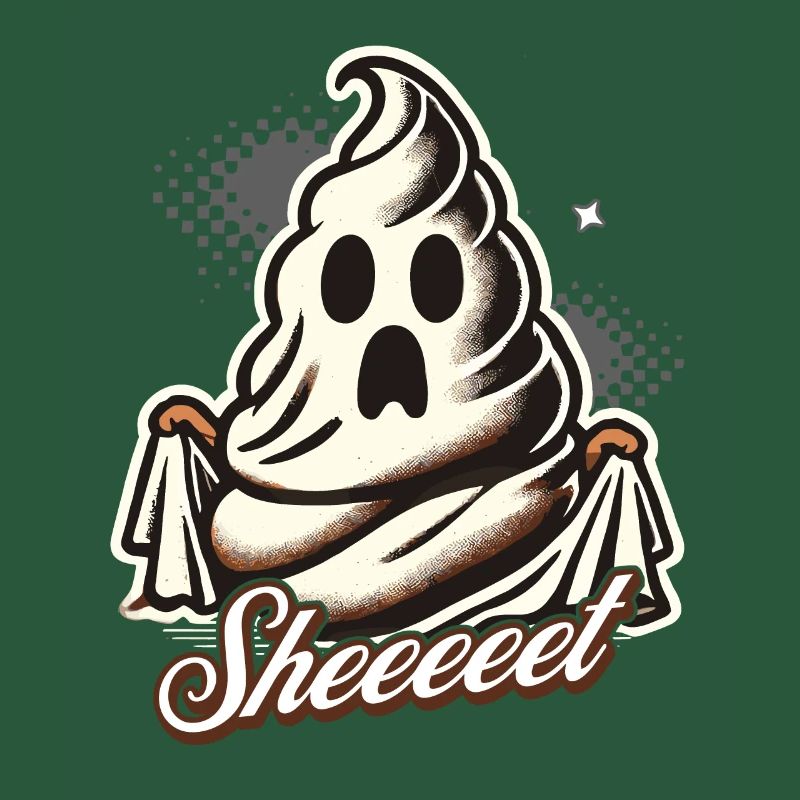 Feuille de caca d’Halloween Ghost Fun