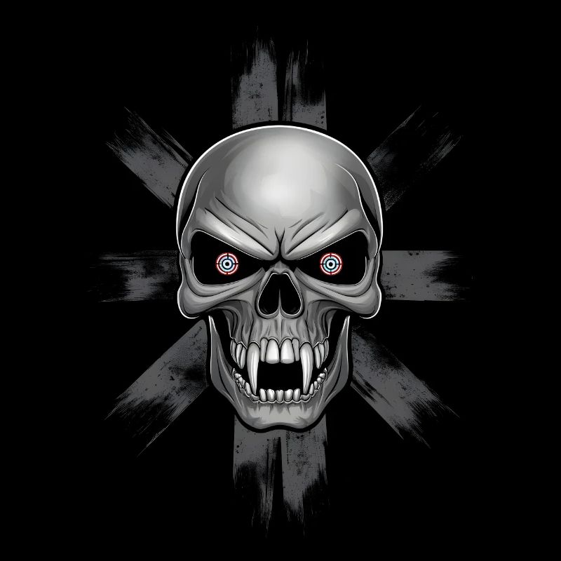 Crâne sinistre vampire