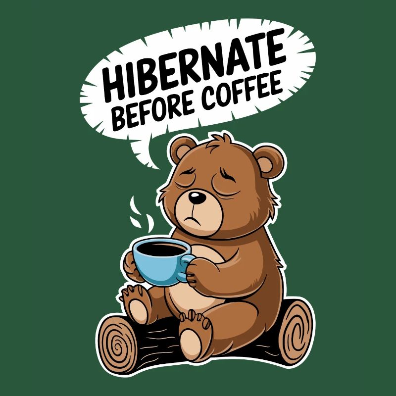 Cozy bear before coffee time