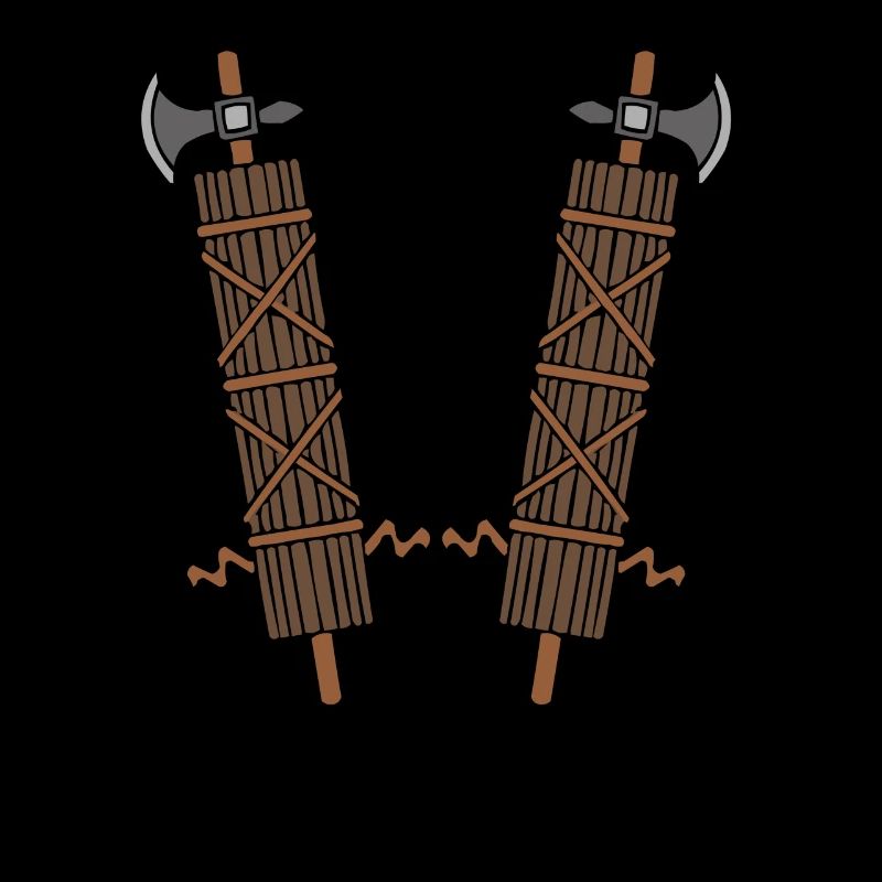 Symbole des faisceaux romains avec double hache -
