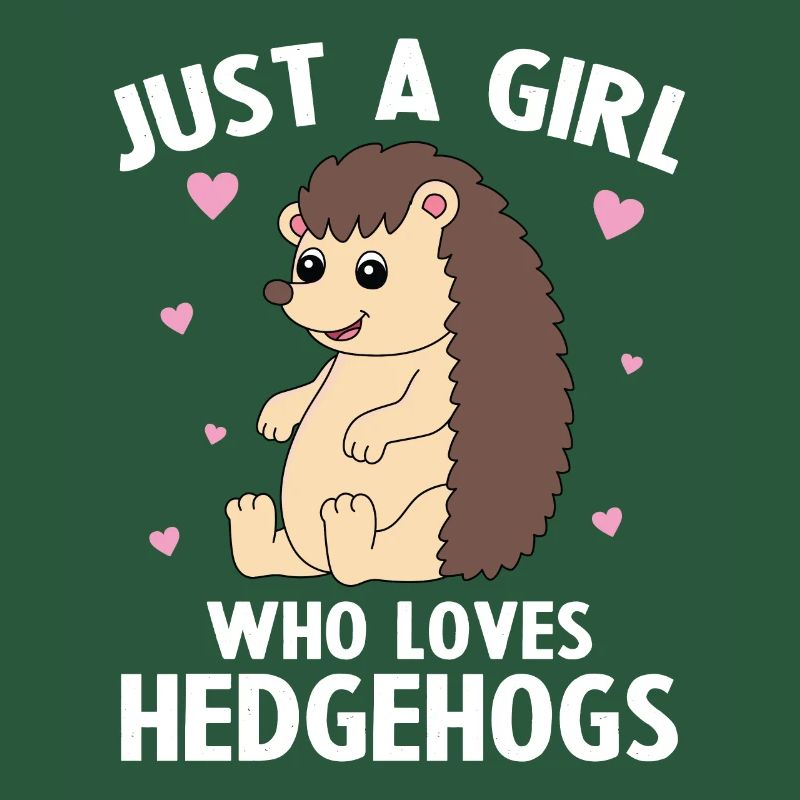 Nur ein Mädchen, das Igel liebt