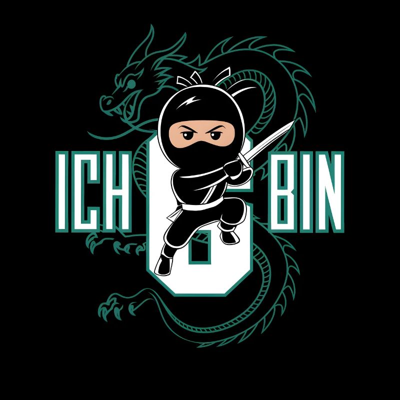 Ich Bin 6 Ninja Geburtstagsshirt