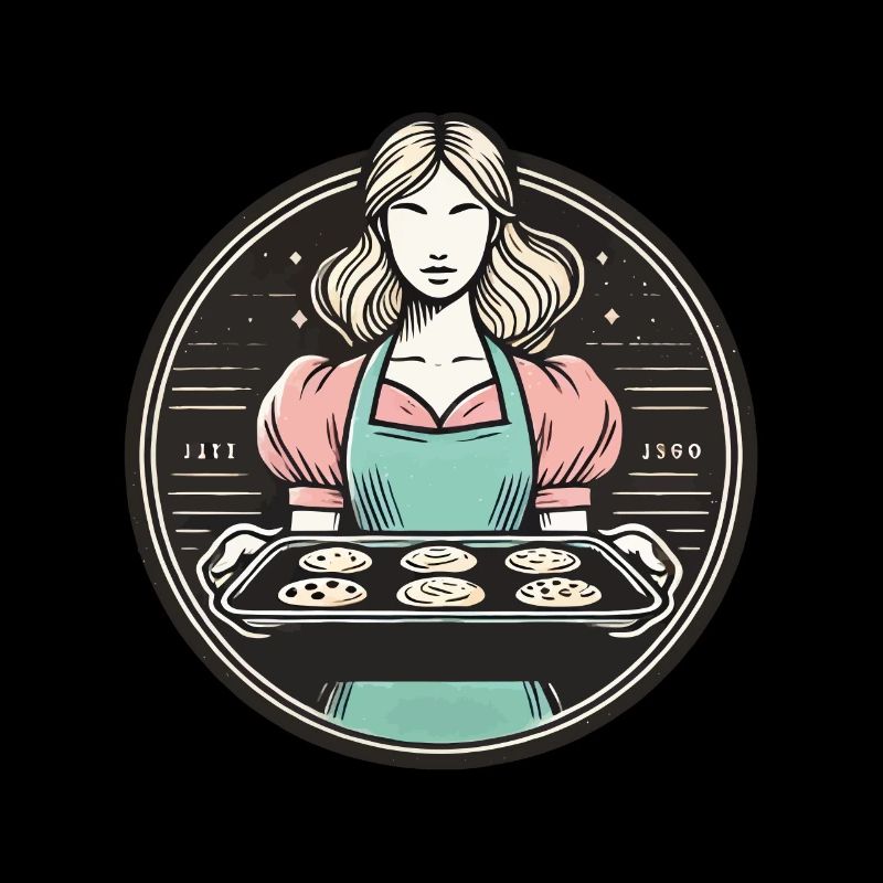 Home-made baker with biscuits