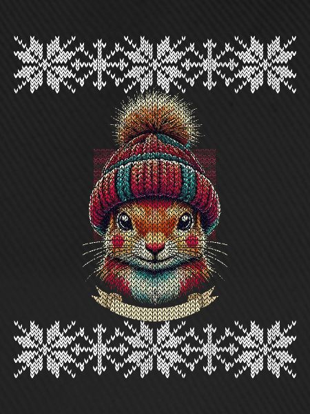 Winter squirrel with cap