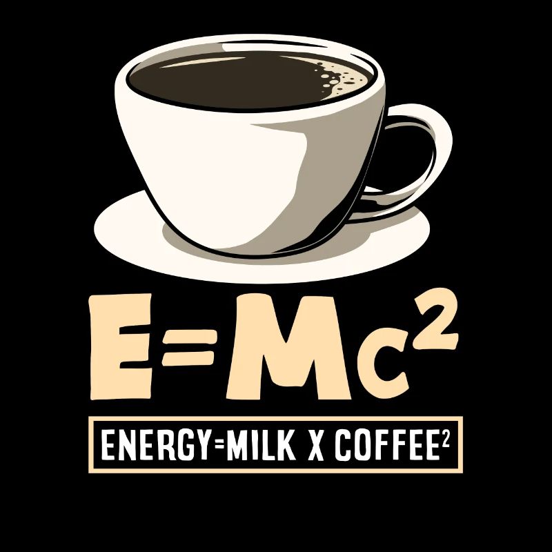coffee lover E=Mc² energy milk