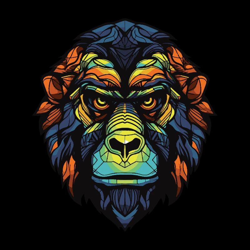 Gorilla Portrait Head