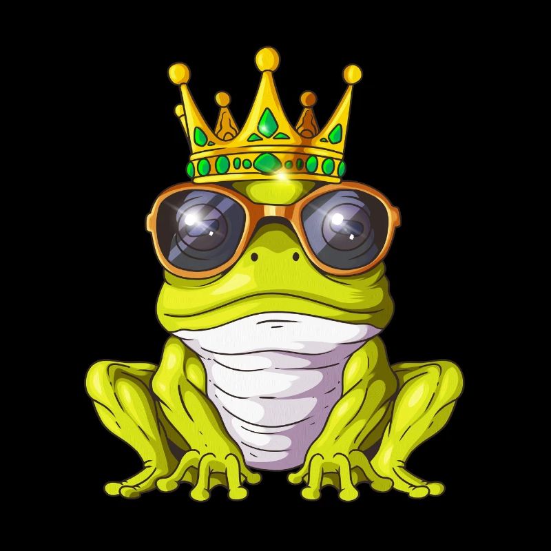 Cool Frog Prince Royalty Toads King Crown