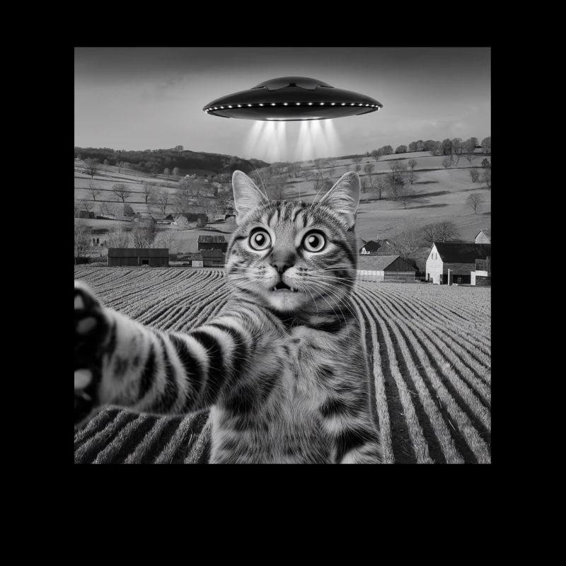 Alien Encounter Cat Selfie