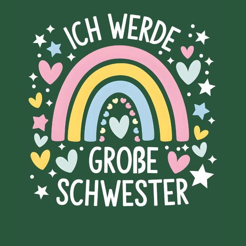 Ich Werde Große Schwester Regenbogen Boho