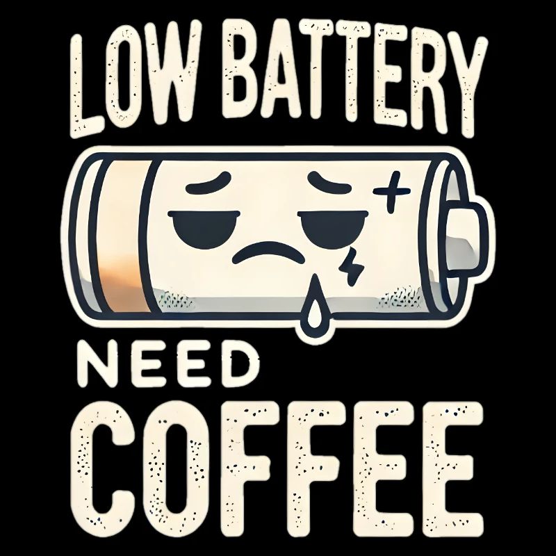 Low Battery, Need Coffee ☕🔋