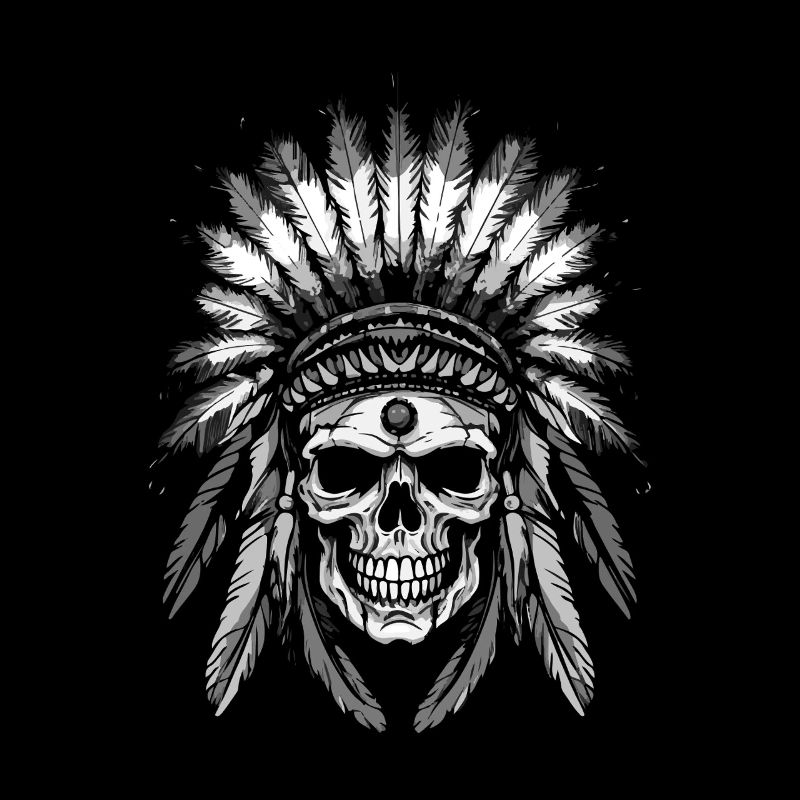Apache Indianer Totenkopf