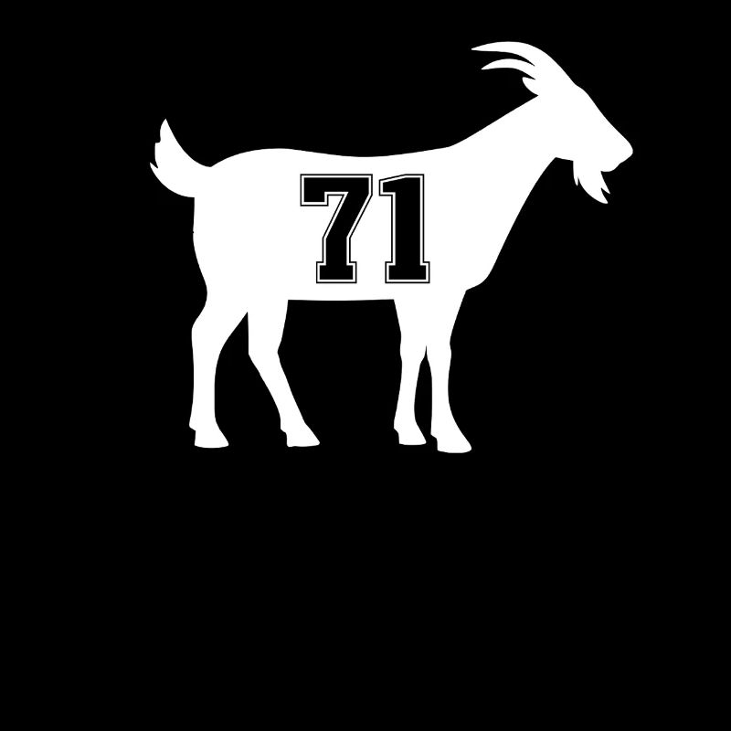 Ziege 71 G.O.A.T. Nummer einundsiebzig Ziege