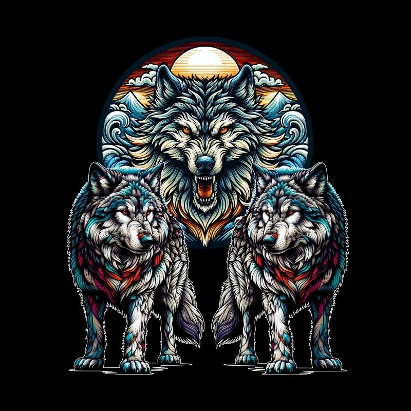 Wikinger Wolf Wölfe