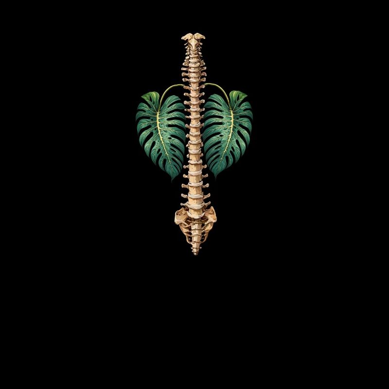 Botanische Anatomie der Wirbelsäule und der Monstera
