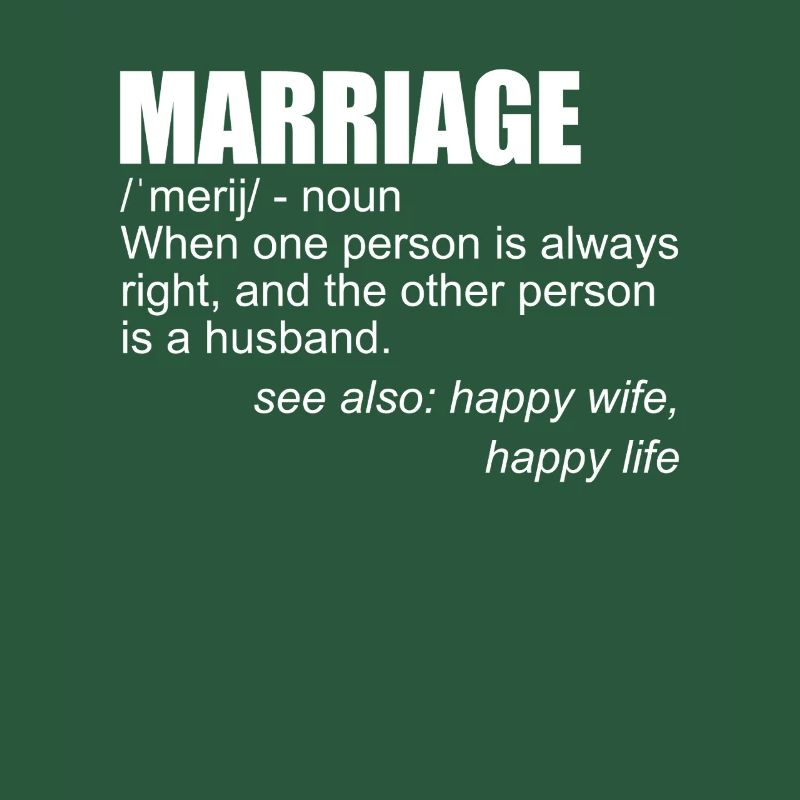 Lustige Ehe-Definition-Ehemann-Ehefrau-Ehe