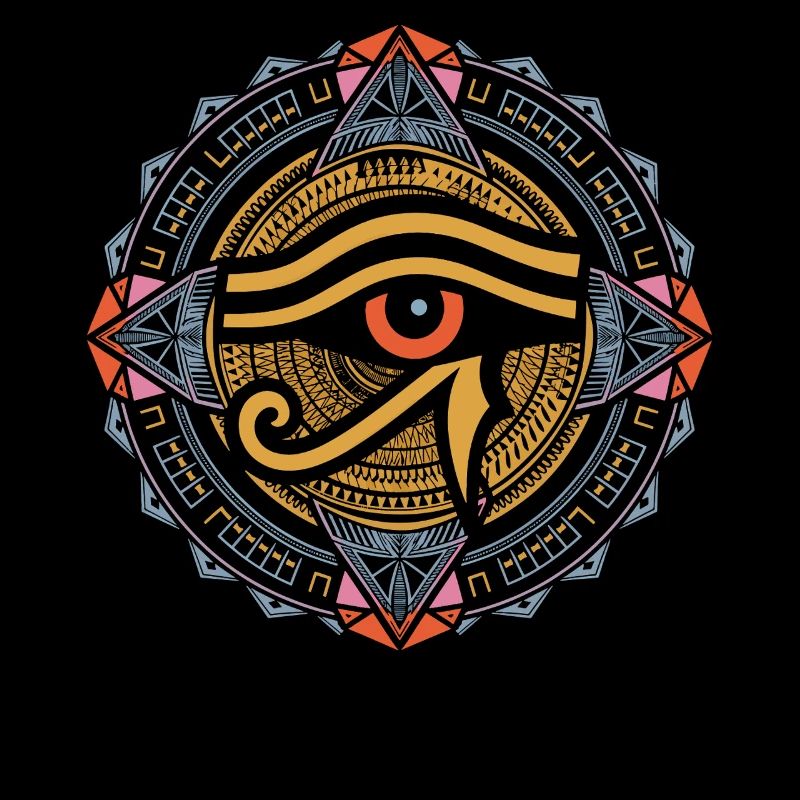 Mandala de l’Oeil de Râ | Art égyptien psychédélique