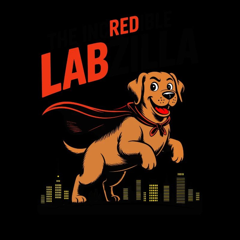 Labzilla – Foxred Labrador im Monster-Modus