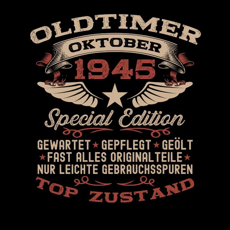 80. Geburtstag Geschenk Oldtimer Oktober 1945