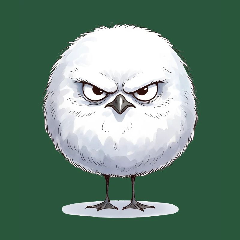 Grimmige runde Möwe 