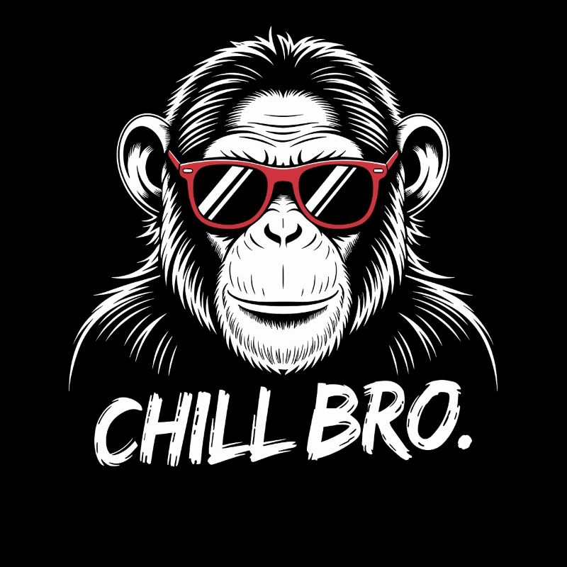 Chill Bro Affe Mit Sonnenbrille