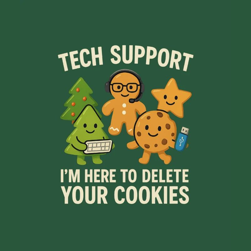 Tech Support I'm Here To Delete Your Cookies