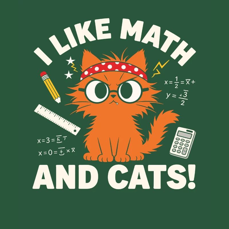 J’aime les maths et les chats Professeur drôle Chat