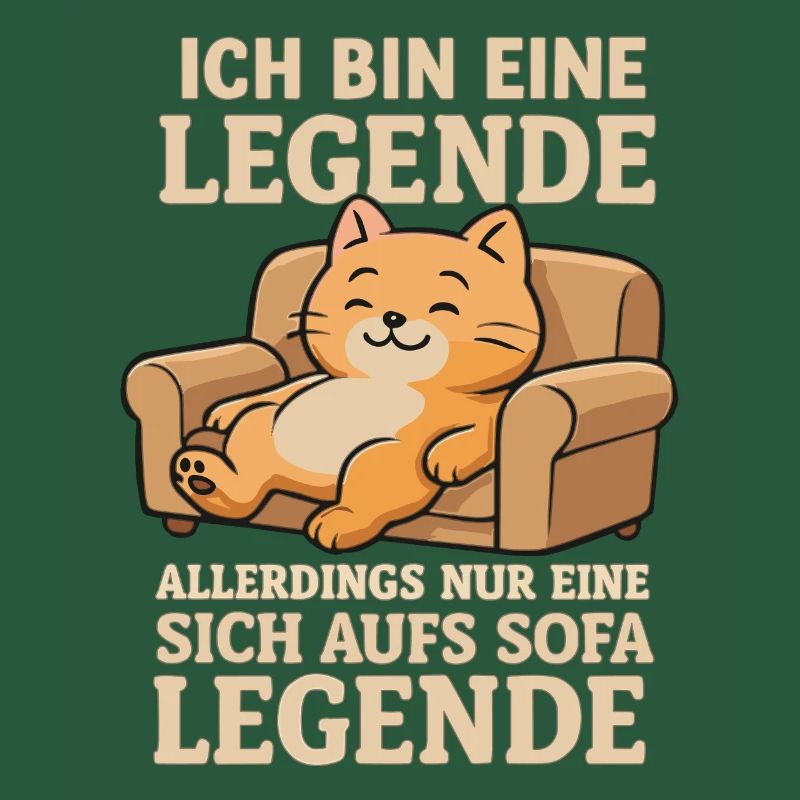 Sarkasmus Katze Spruch Sofa Legende