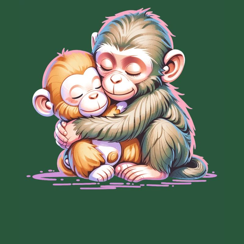 Hugging Monkey Duo