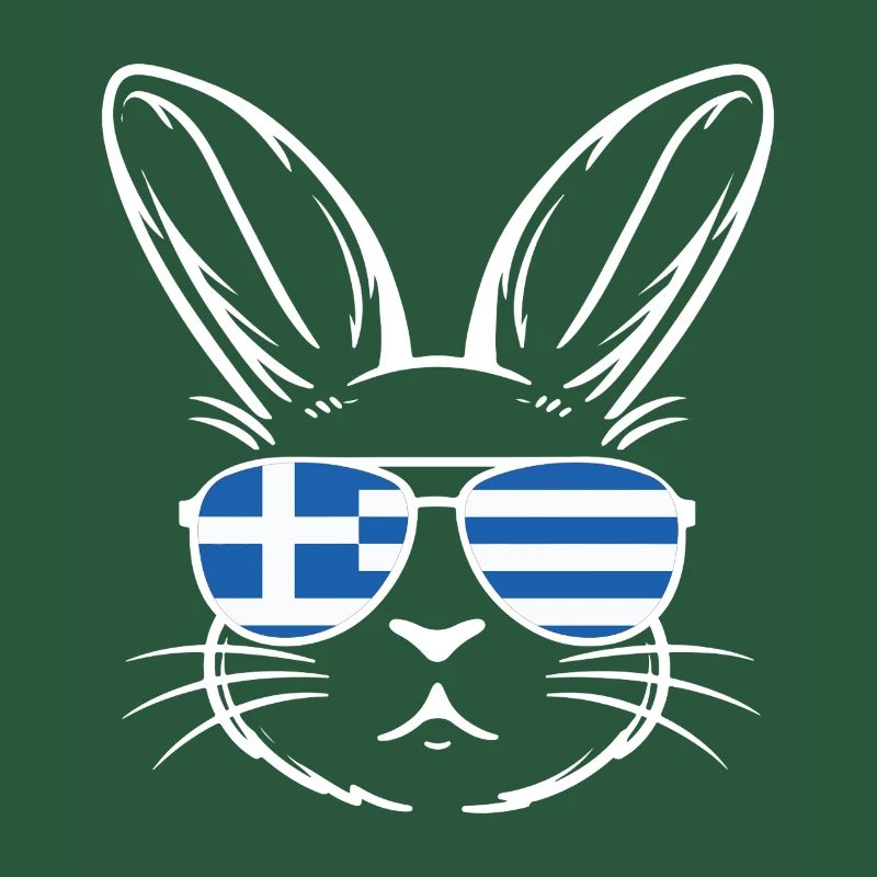 Greek Easter Greek Flag Easter Rabbit