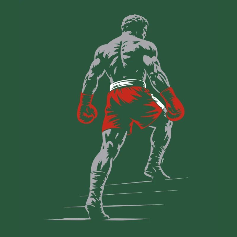 Boxer mit Boxhandschuhen