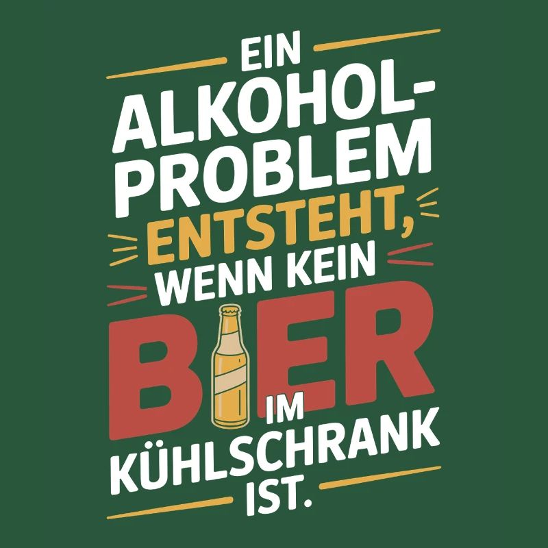 Bier Spruch Alkohol Problem Männerabend JGA Herren