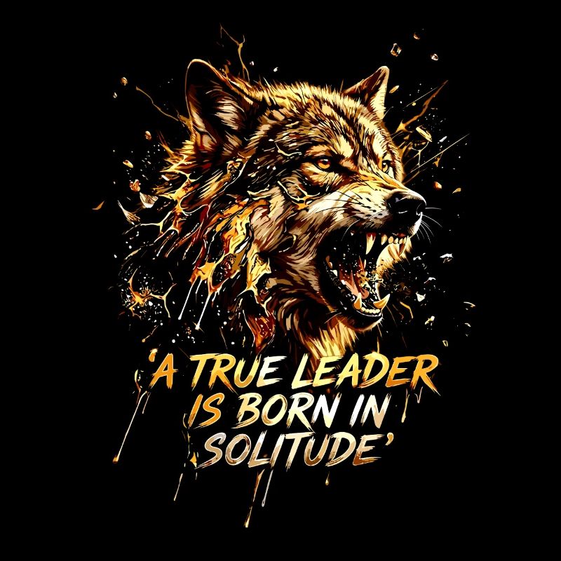 Wolfskopf Wolf Alpha Leader Motivations Spruch