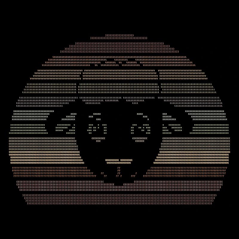 Sunset sheep shepherd and shepherd ASCII