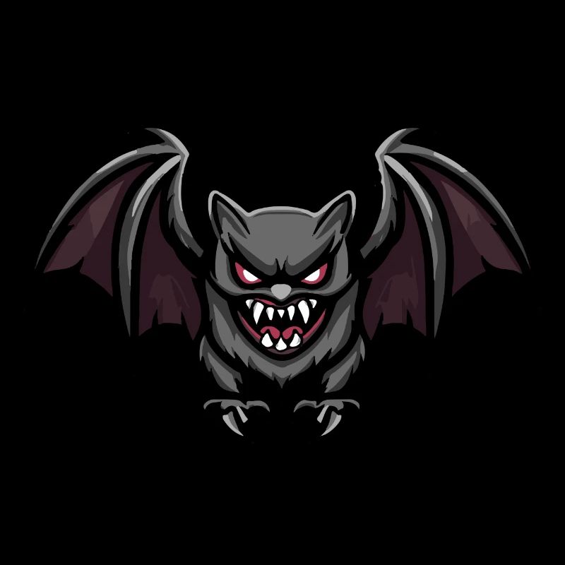 Fledermaus Halloween Comic Blutsauger