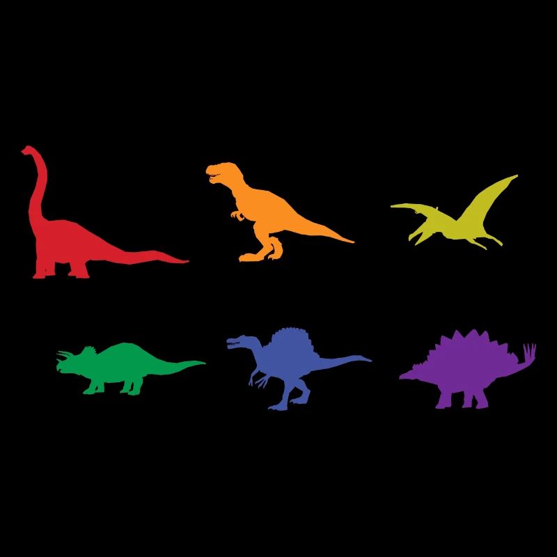 Bunte Dinosaurier T-rex Stegosarus Dinos