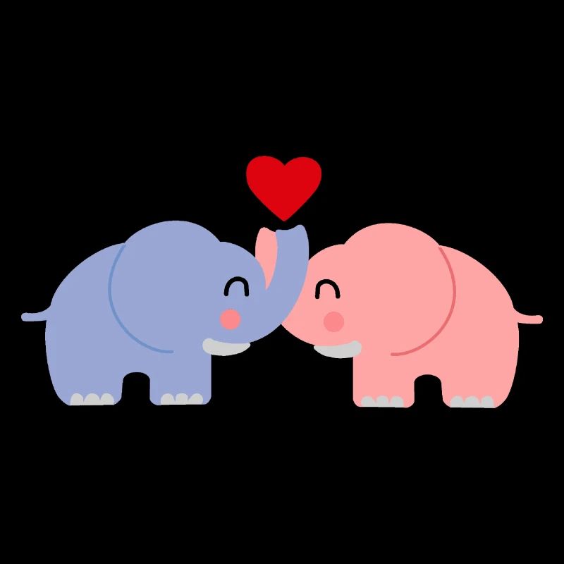 Elefant Liebe Paar